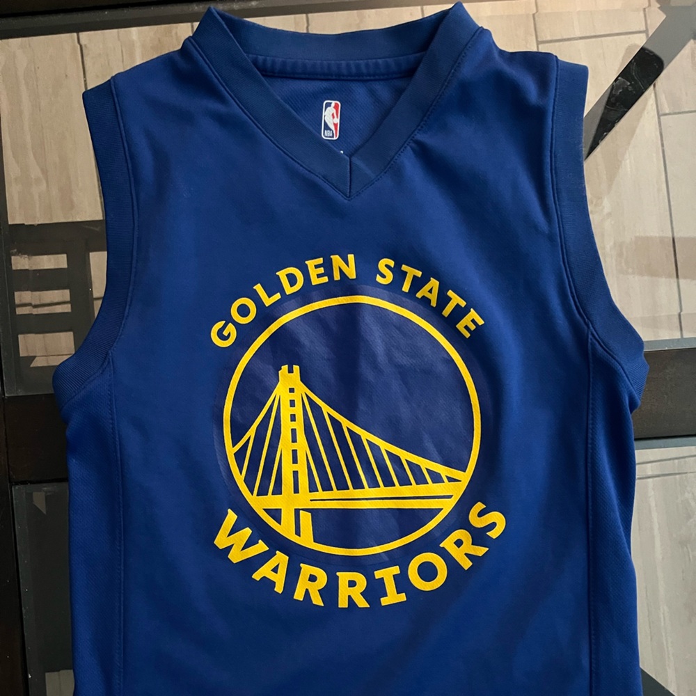 NBA Golden State Warriors Blue and Yellow Kids Tank Top